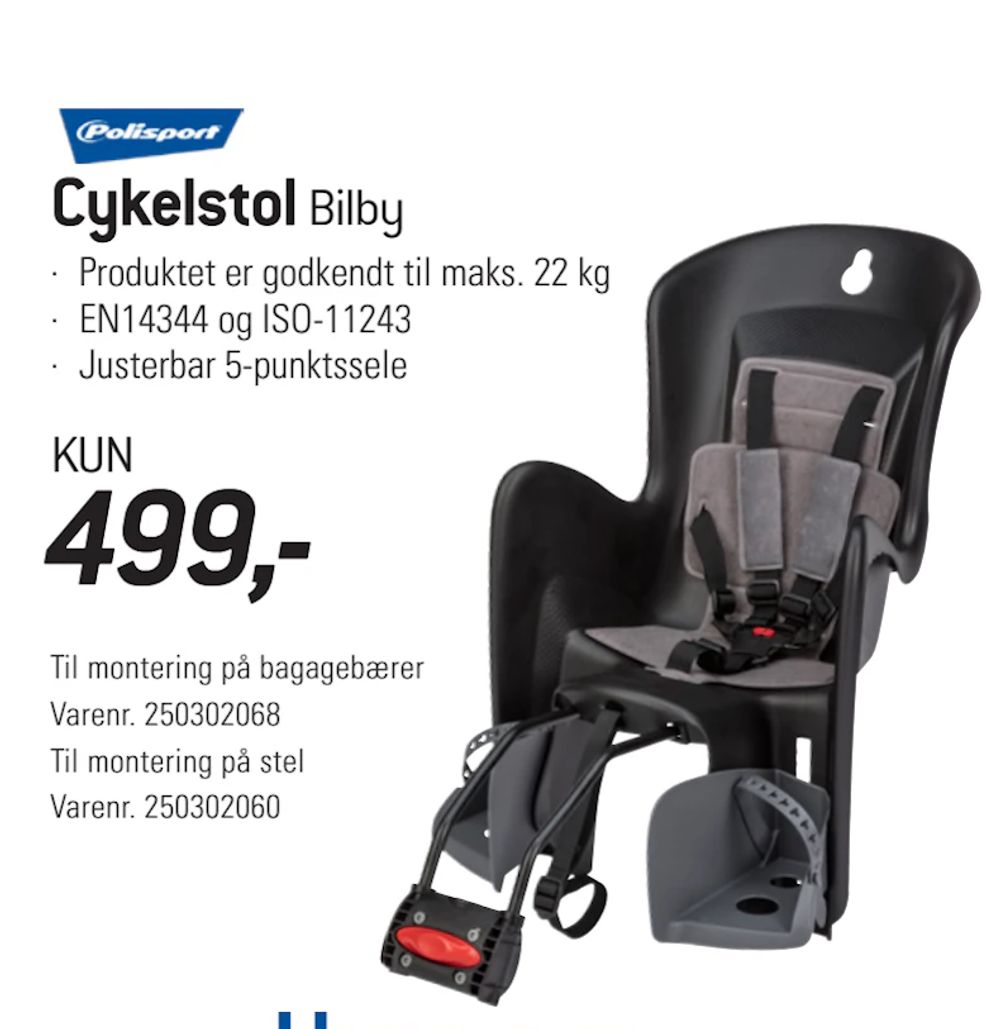 Tilbud på Cykelstol fra thansen til 499 kr.