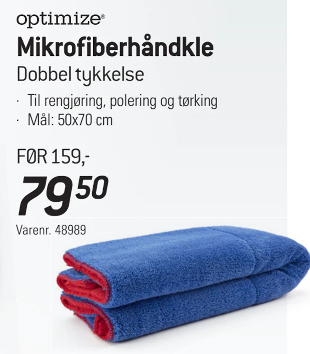 Tilbud på Mikrofiberhåndkle fra thansen til 79,50 kr