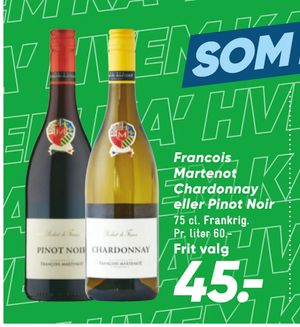 Francois Martenot Chardonnay eller Pinot Noir
