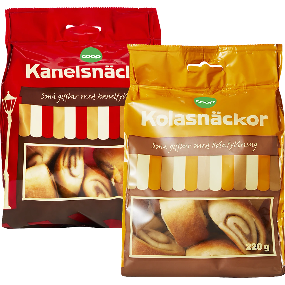 Erbjudanden på Kanel-/kolasnäckor (Coop) från Coop X:-TRA för 14,90 kr