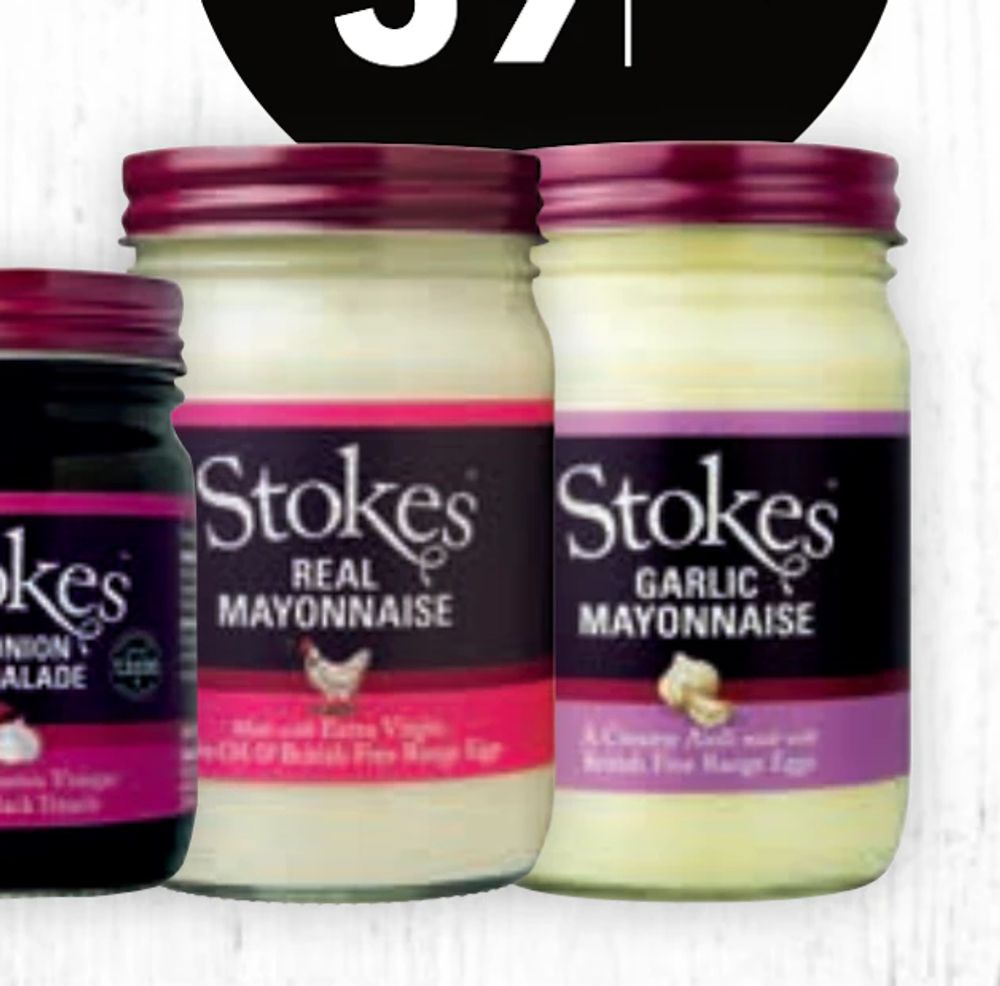 Tilbud på Stokes Real Mayonnaise eller Garlic Mayonnaise fra CITTI til 39,99 kr.