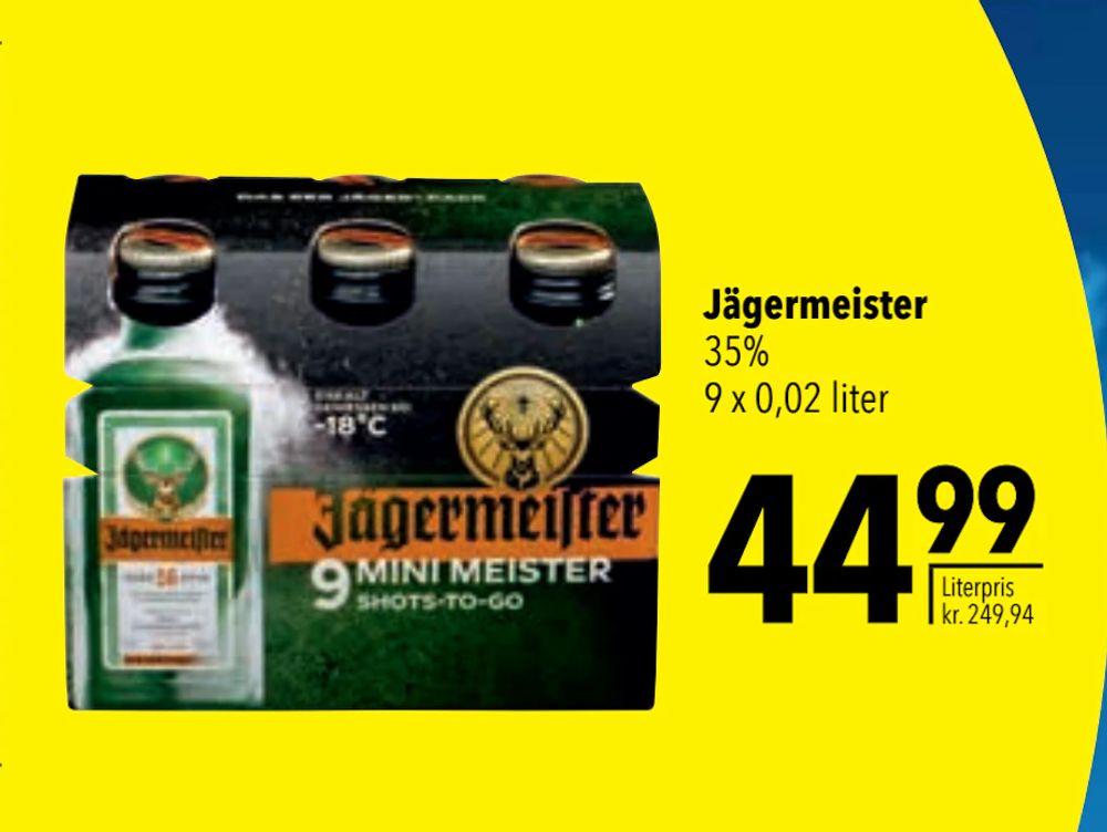 Tilbud på Jägermeister fra CITTI til 44,99 kr.