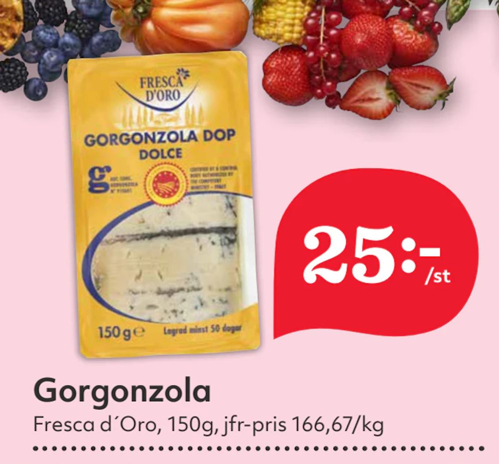 Erbjudanden på Gorgonzola från Hemköp för 25 kr