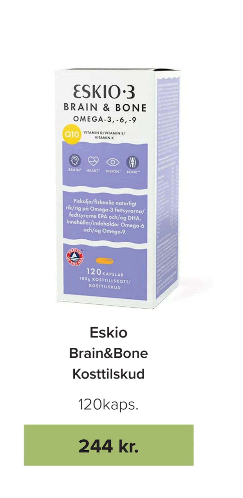 Tilbud på Brain&Bone Kosttilskud fra Helsemin til 244 kr.