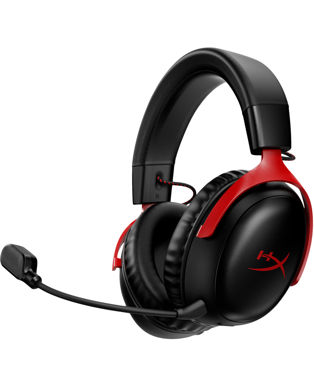 Tilbud på HyperX Cloud III Trådløse gaming høretelefoner (sort/rød) fra Elgiganten til 689 kr.