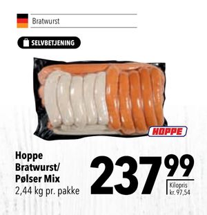 Hoppe Bratwurst/ Pølser Mix