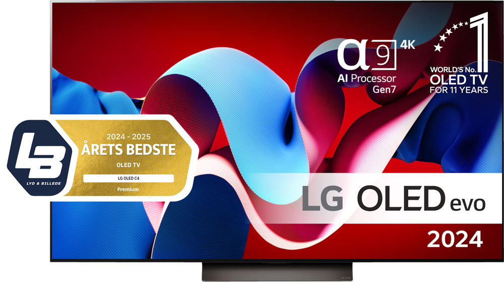 Tilbud på LG 77" C4 4K TV (2024) fra Elgiganten til 16.490 kr.