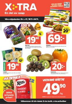 Coop X:-TRA Våra priser för v. 47, 18/11–24/11.