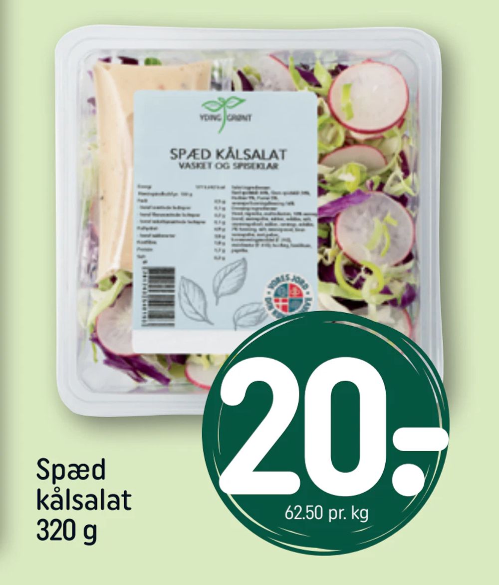 Tilbud på Spæd kålsalat 320 g fra REMA 1000 til 20 kr.