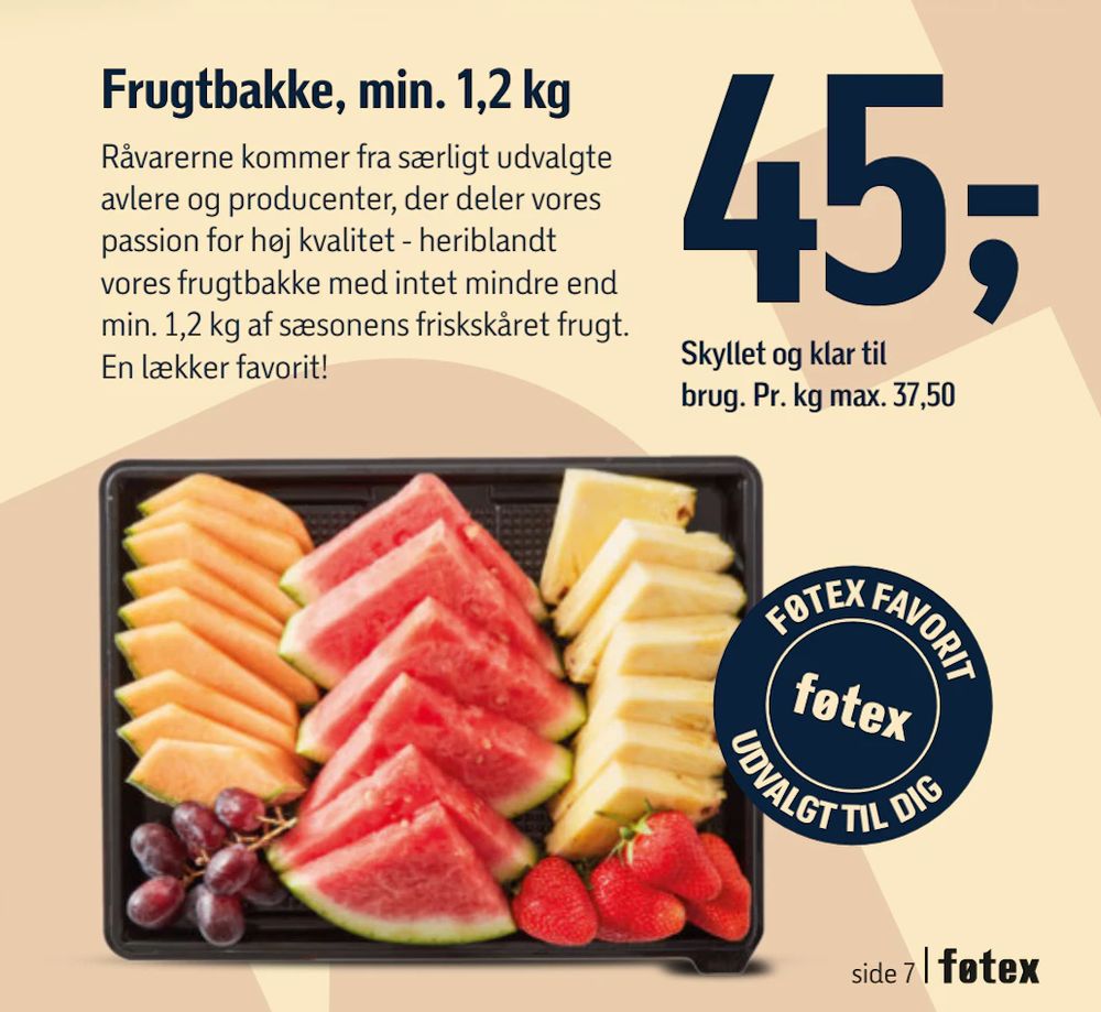 Tilbud på Frugtmix, ca 1,5kg fra føtex til 45 kr.