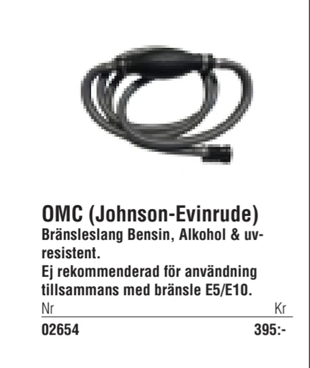 Erbjudanden på OMC (Johnson-Evinrude) från Erlandsons Brygga för 395 kr