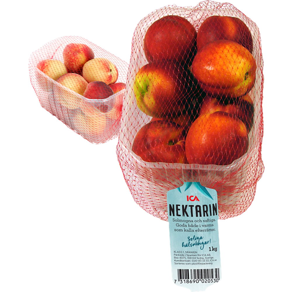 Erbjudanden på Nektariner i korg, persikor i korg från ICA Supermarket för 25 kr