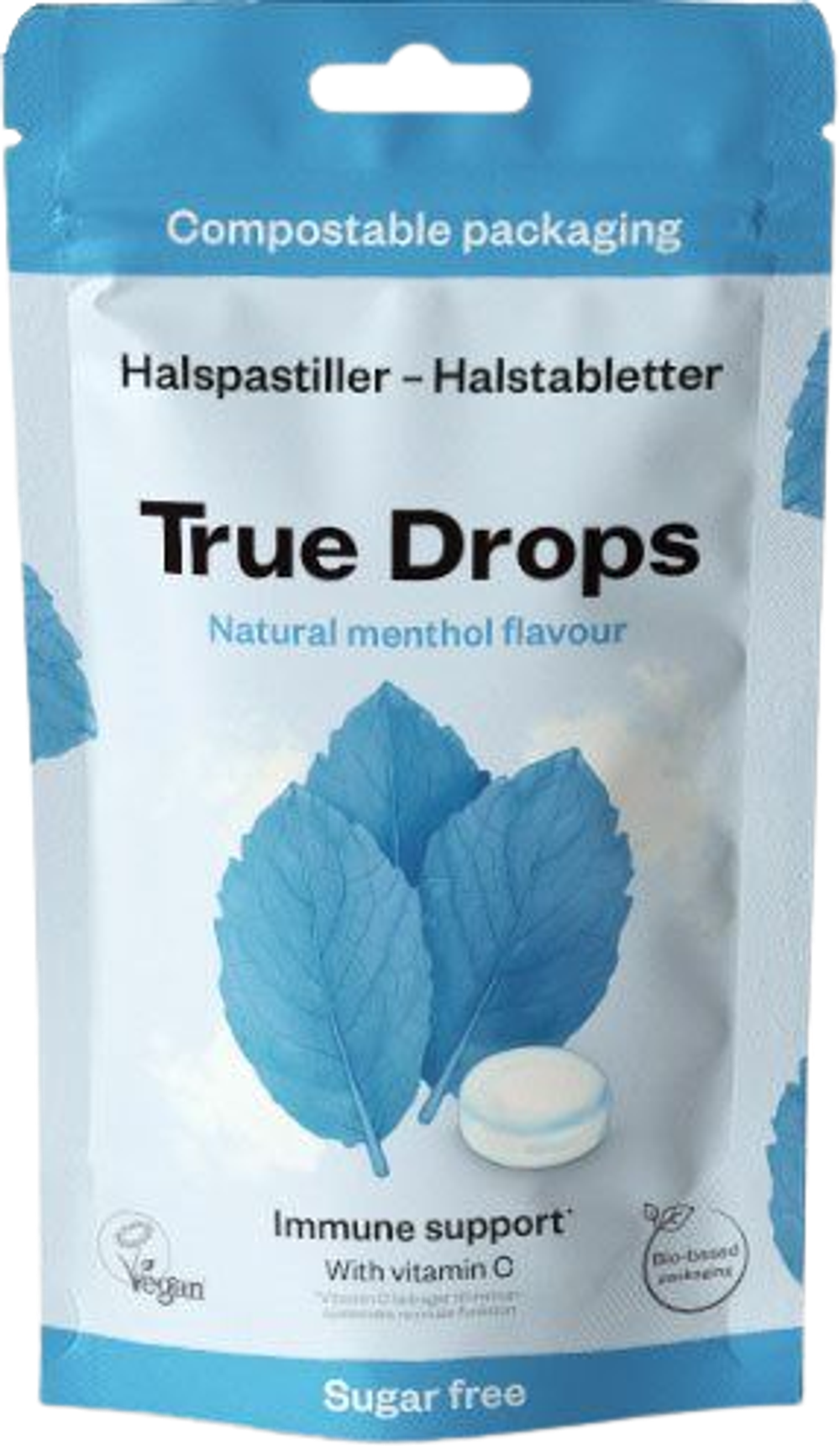 Tilbud på Halspastiller Menthol True Drops (True Mints) fra Helsam til 19,95 kr.