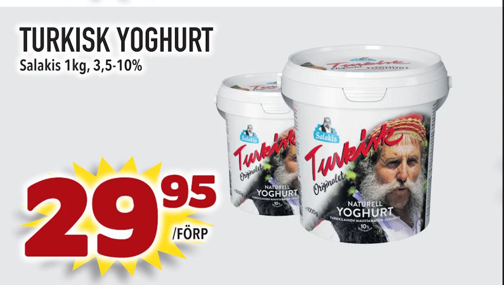 Erbjudanden på TURKISK YOGHURT från Supergrossen för 29,95 kr