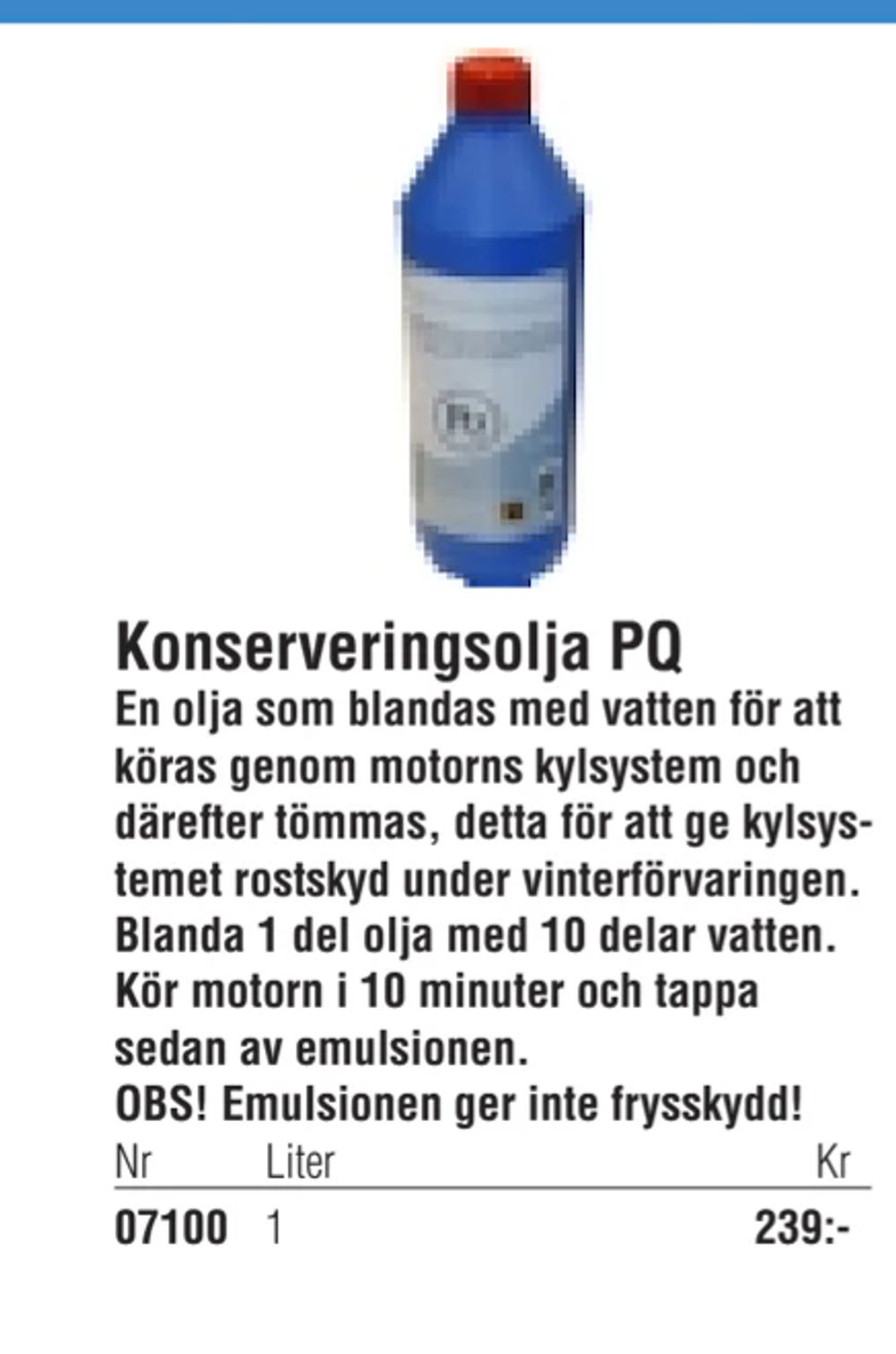 Erbjudanden på Konserveringsolja PQ från Erlandsons Brygga för 239 kr