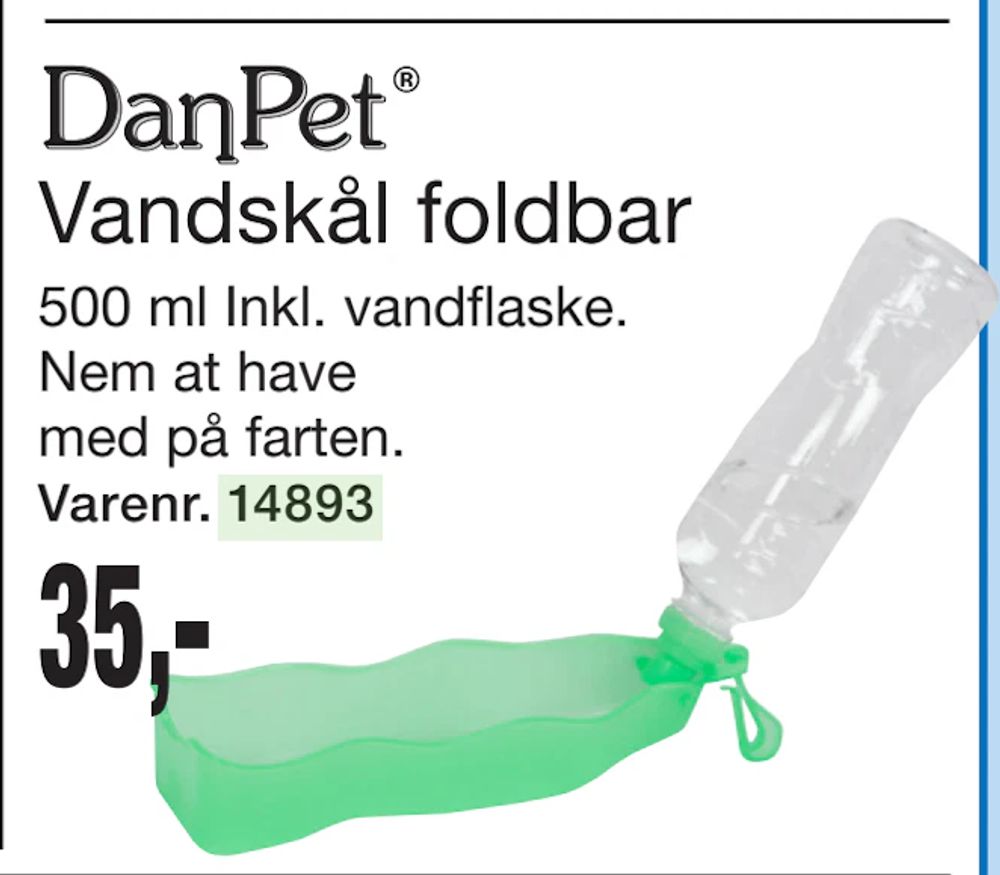 Tilbud på Vandskål foldbar fra Harald Nyborg til 35 kr.