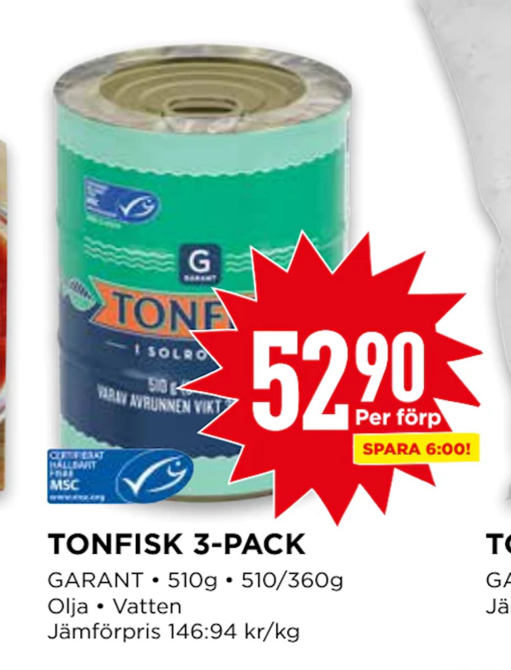 Erbjudanden på TONFISK 3-PACK från Willys för 52,90 kr