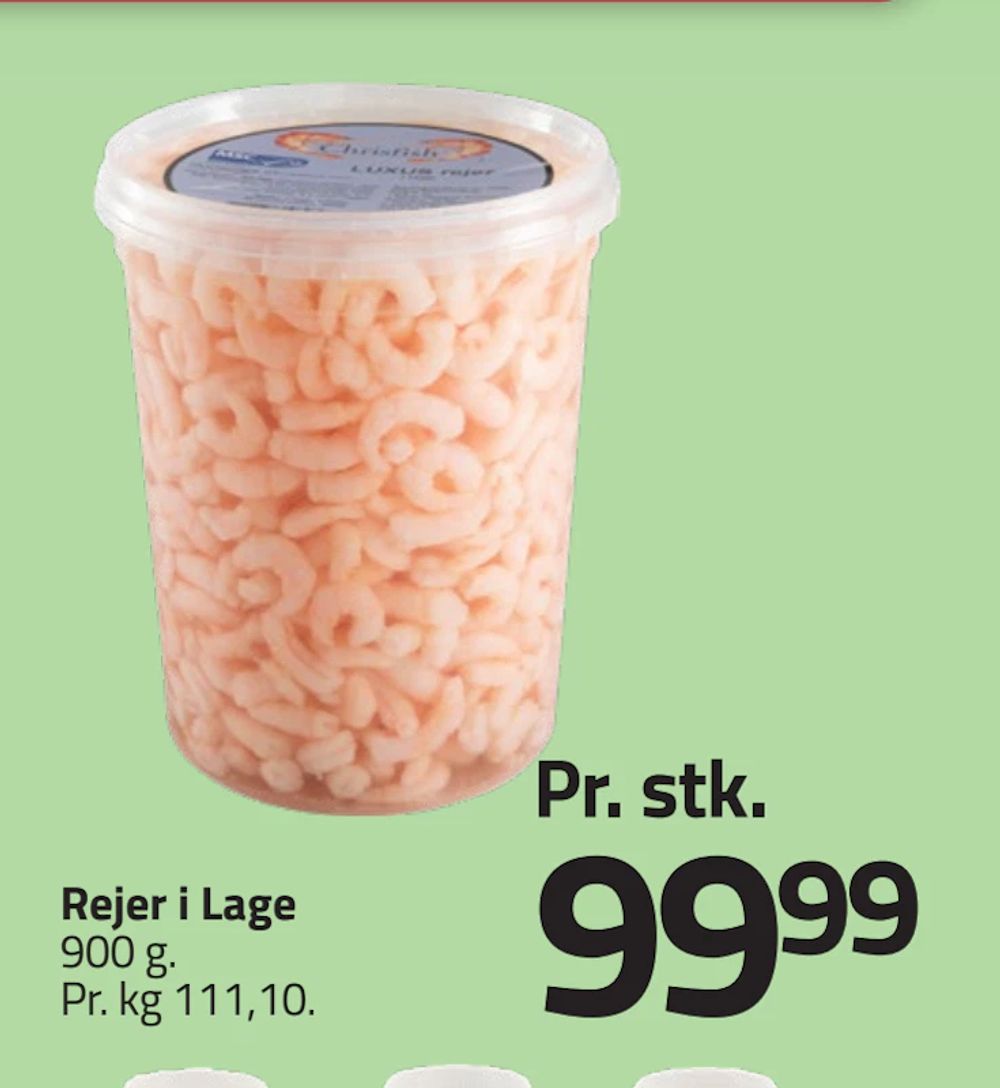 Tilbud på Rejer i Lage fra Fleggaard til 99,99 kr.