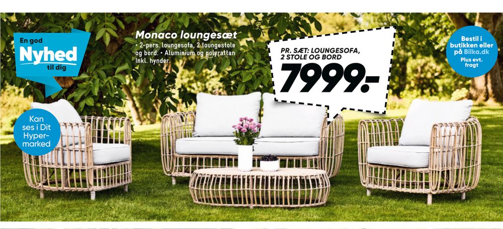 Tilbud på Monaco loungesæt fra Bilka til 7.999 kr.