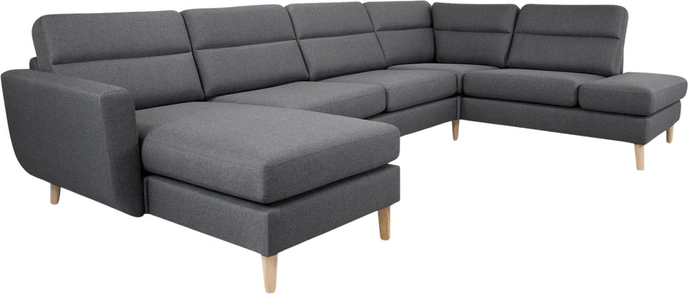 Tilbud på Arizona U-formet Hjørnesofa, Antracit (Højrevendt) 86 Cm 332 Cm fra My Home Møbler til 11.049 kr.