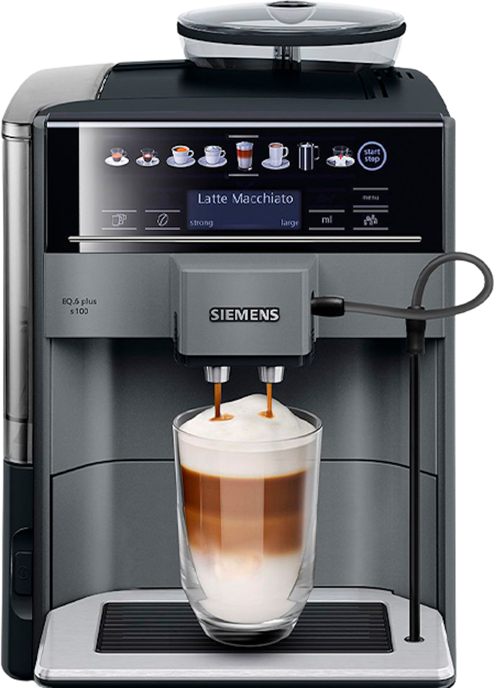 Tilbud på Siemens TE651209RW EQ6 Plus S100 fuldautomatisk espressomaskine fra Kop & Kande til 4.999 kr.