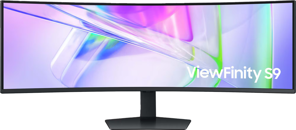 Tilbud på Samsung ViewFinity S95UC 49" buet skærm fra Elgiganten til 5.490 kr.