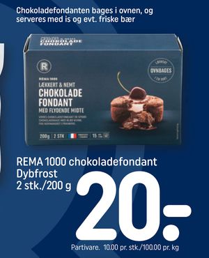 REMA 1000 chokoladefondant