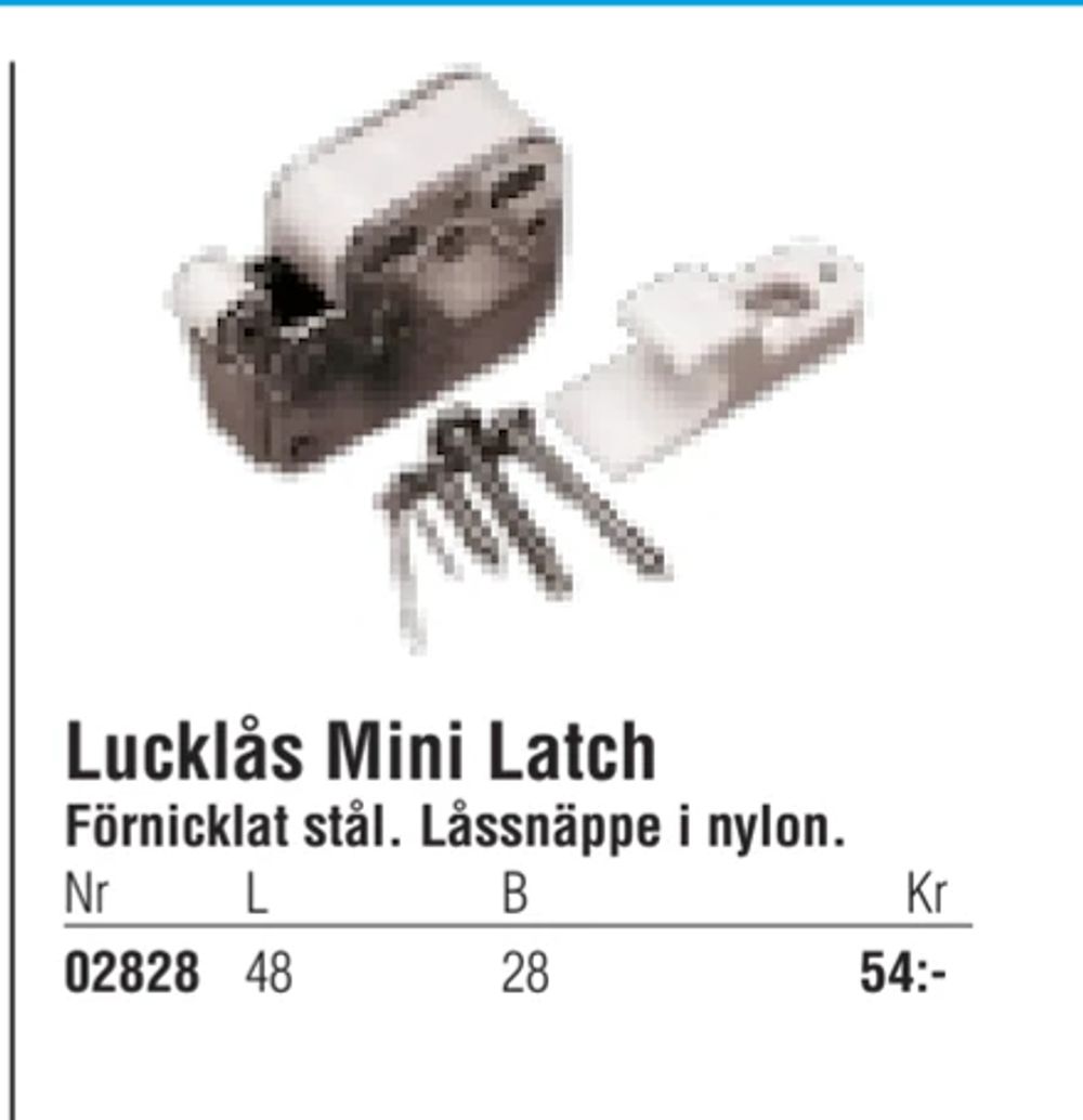 Erbjudanden på Lucklås Mini Latch från Erlandsons Brygga för 54 kr
