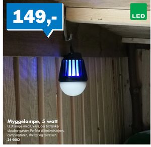 Myggelampe, 5 watt