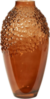 Vase m. Bobler i Mørkebrun (H30cm) (Speedtsberg)