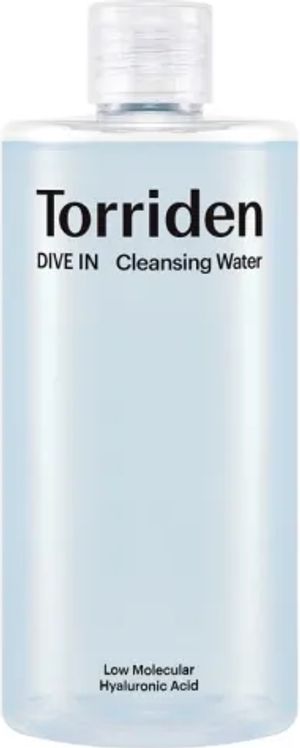 Torriden DIVE-IN Cleansing Water 400 ml
_skånsom og effektiv rensevand designet til at fjerne solcreme, makeup og daglig snavs