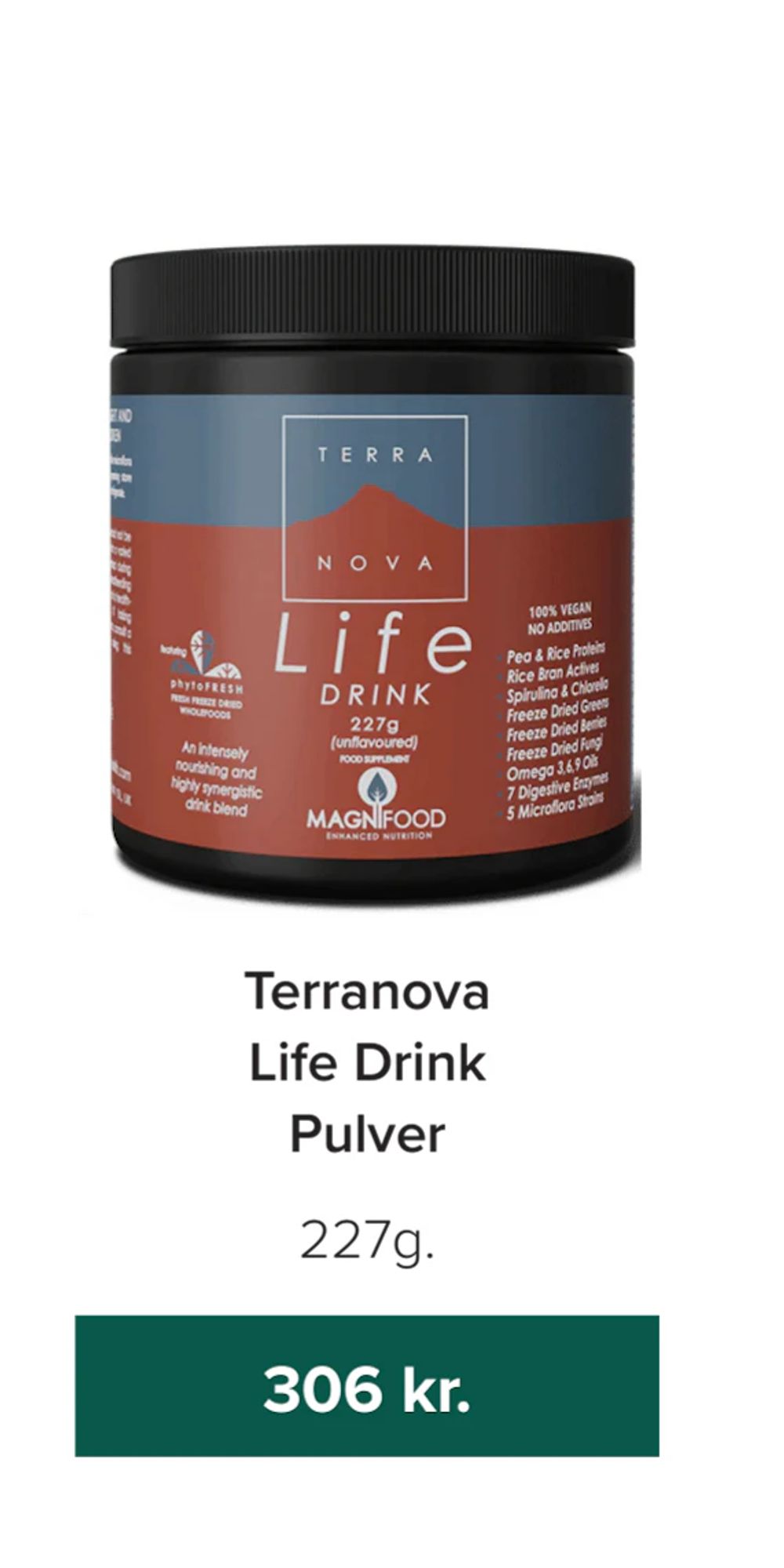 Tilbud på Terranova Life Drink Pulver fra Helsemin til 306 kr.