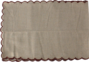 Bordløber m. Rød Broderi Kant (30x180cm)