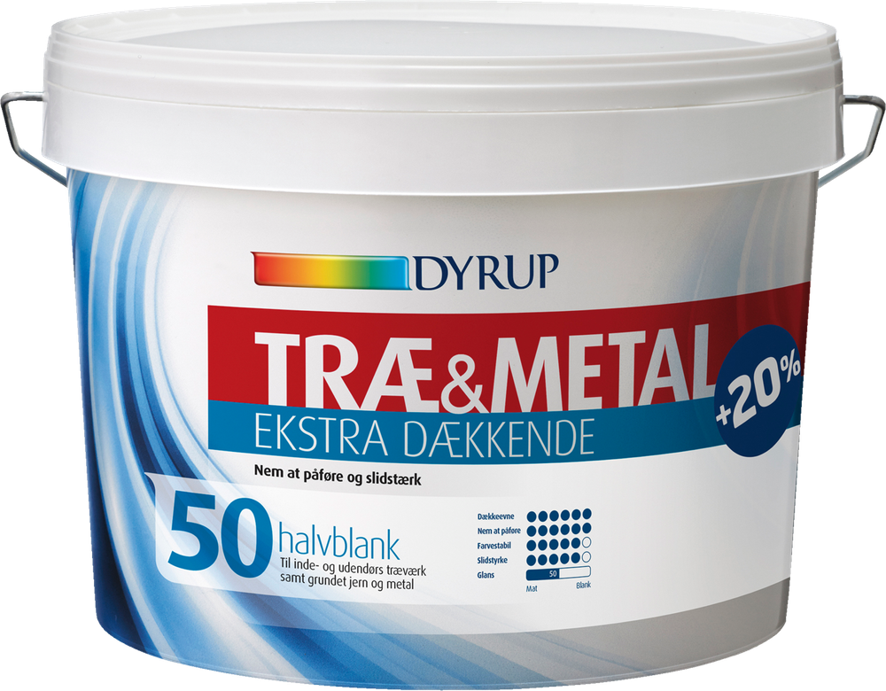 Tilbud på DYRUP TRÆ & METAL 50 HALVBLANK 2,7 LTR. (Dyrup) fra XL-BYG til 469 kr.