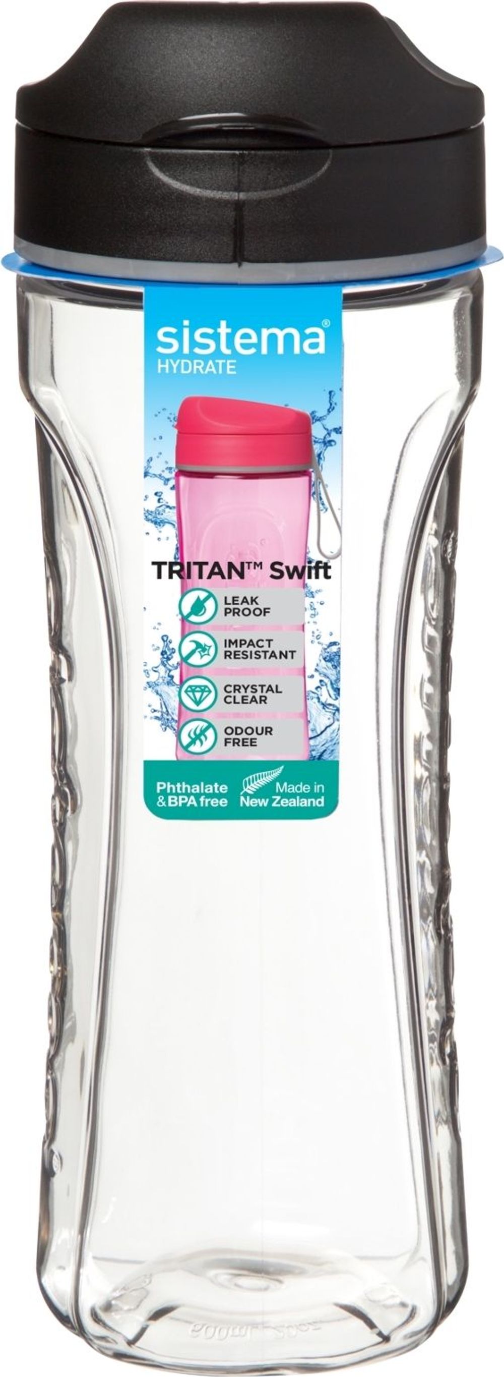 Tilbud på Sistema 600ml Tritan Swift Bottle Black Online Range (6) fra ComputerSalg til 89,95 kr.