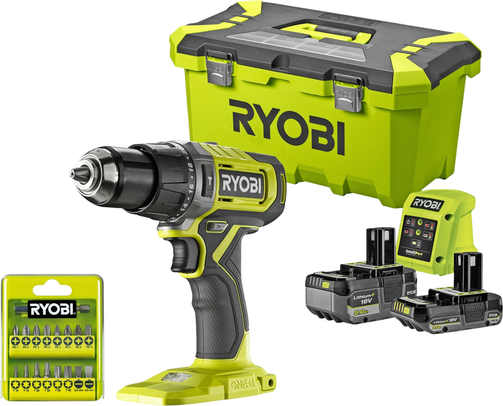 Tilbud på RYOBI SLAGBORE-/ SKRUEMASKINE 18V (Ryobi) fra XL-BYG til 1.399 kr.