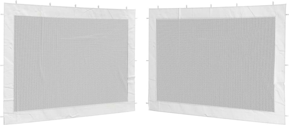 Tilbud på vidaXL sidevægge til festtelt 2 stk. netstof hvid og sort fra vidaXL.dk til 195 kr.