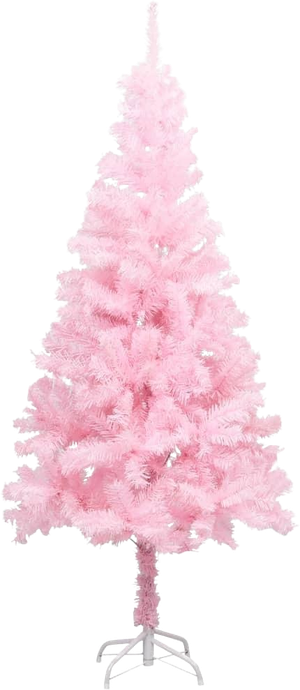 Kunstigt juletræ med fod 150 cm PVC pink