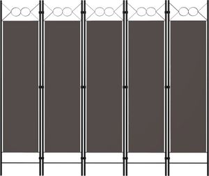 vidaXL Rumsavdelare 5 paneler antracit 200x180 cm