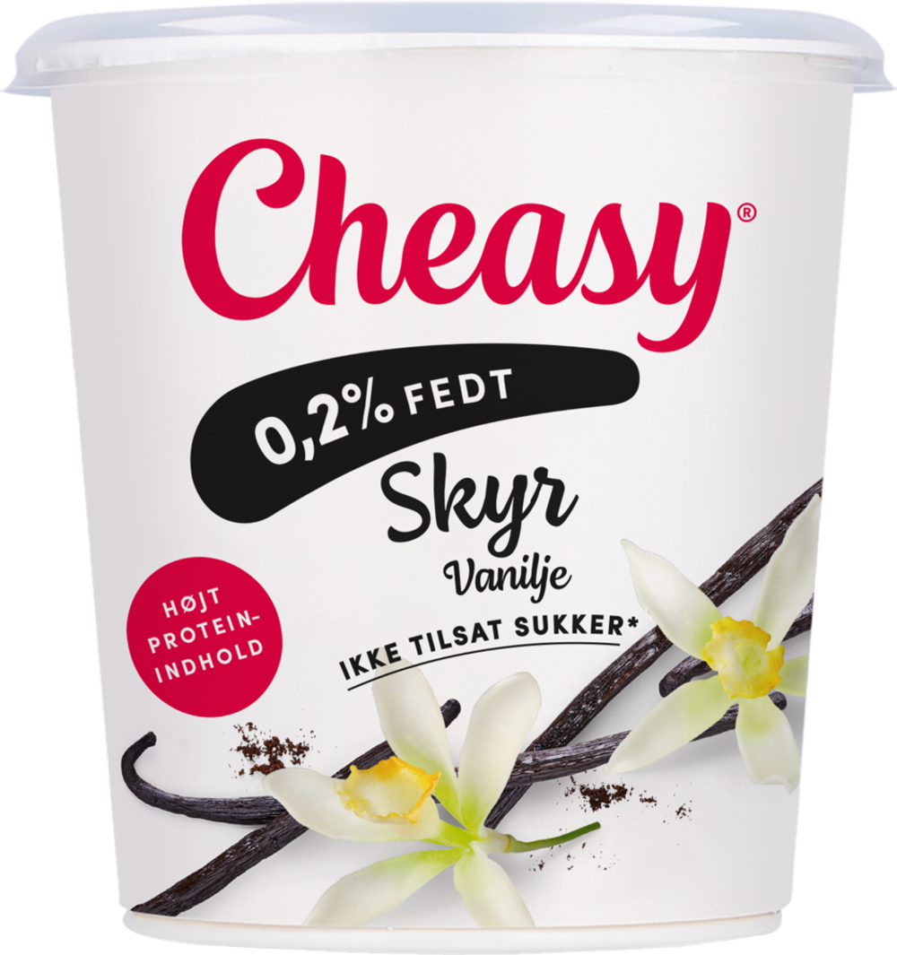 Tilbud på Cheasy Skyr 0,2% fra Fleggaard til 27 kr.