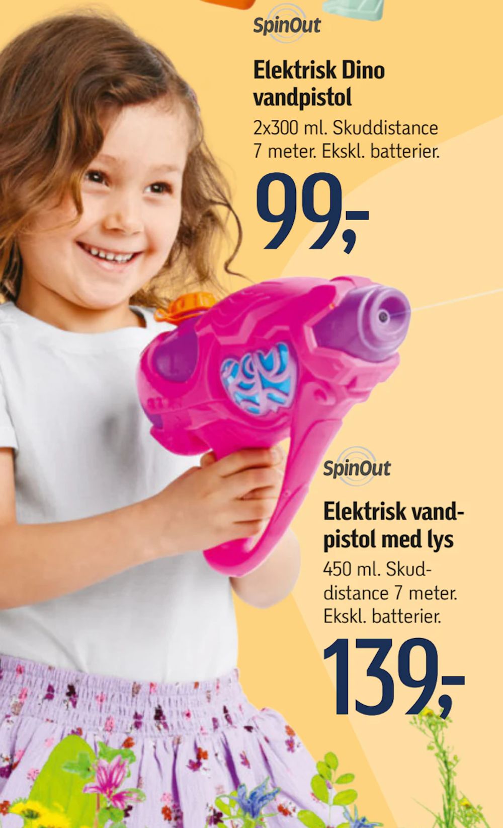 Tilbud på Elektrisk vandpistol med lys fra føtex til 139 kr.