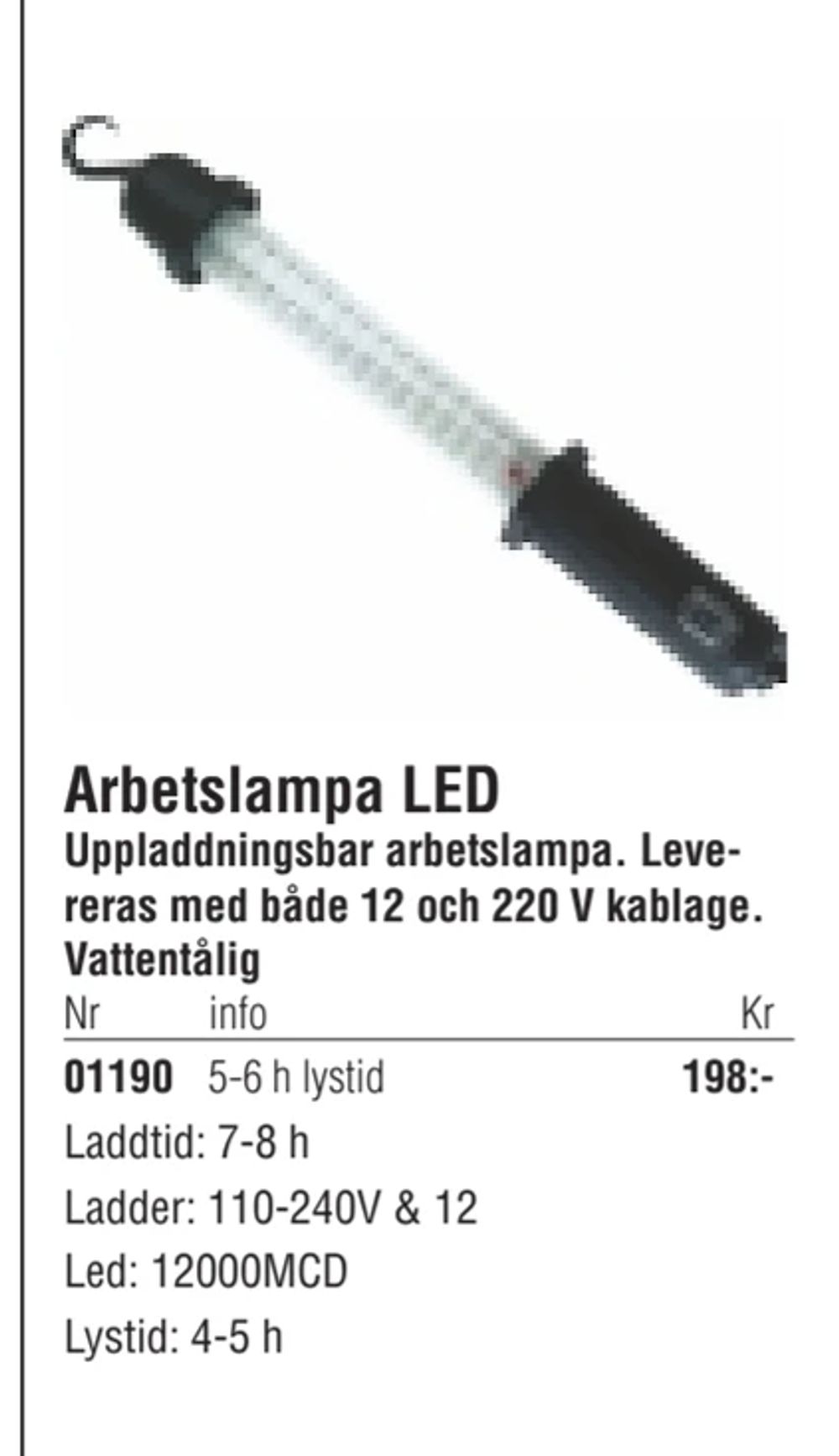 Erbjudanden på Arbetslampa LED från Erlandsons Brygga för 198 kr