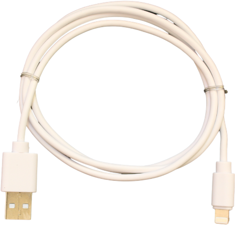 Tilbud på Opladerkabel - Lightning kabel i hvid (1 meter) fra Basic & More til 27 kr.