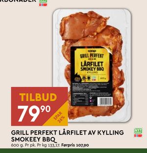 GRILL PERFEKT LÅRFILET AV KYLLING SMOKEEY BBQ