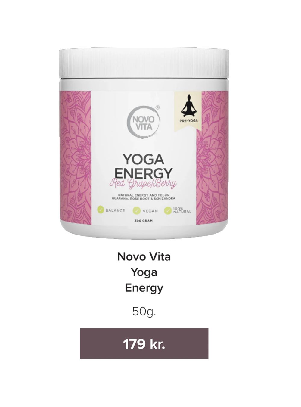 Tilbud på Novo Vita Yoga Energy fra Helsemin til 179 kr.