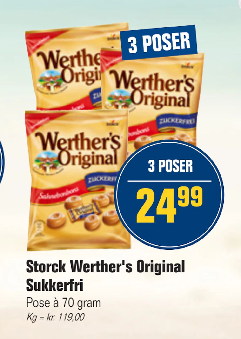 Tilbud på Storck Werther's Original Sukkerfri fra Otto Duborg til 24,99 kr.