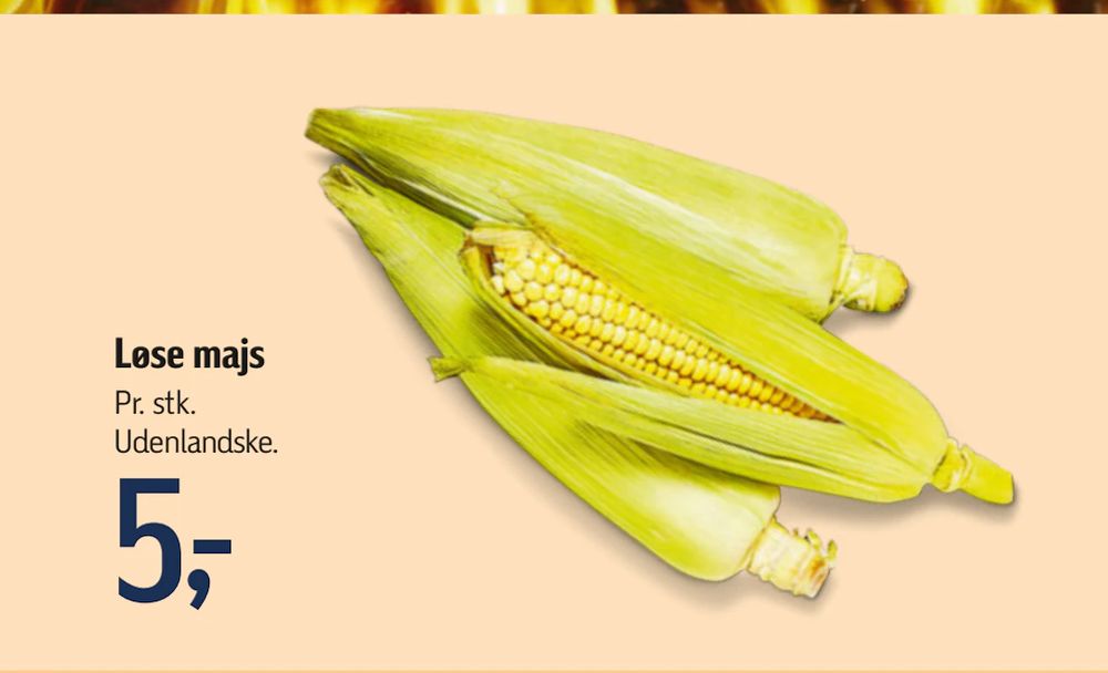 Tilbud på Løse majs fra føtex til 5 kr.