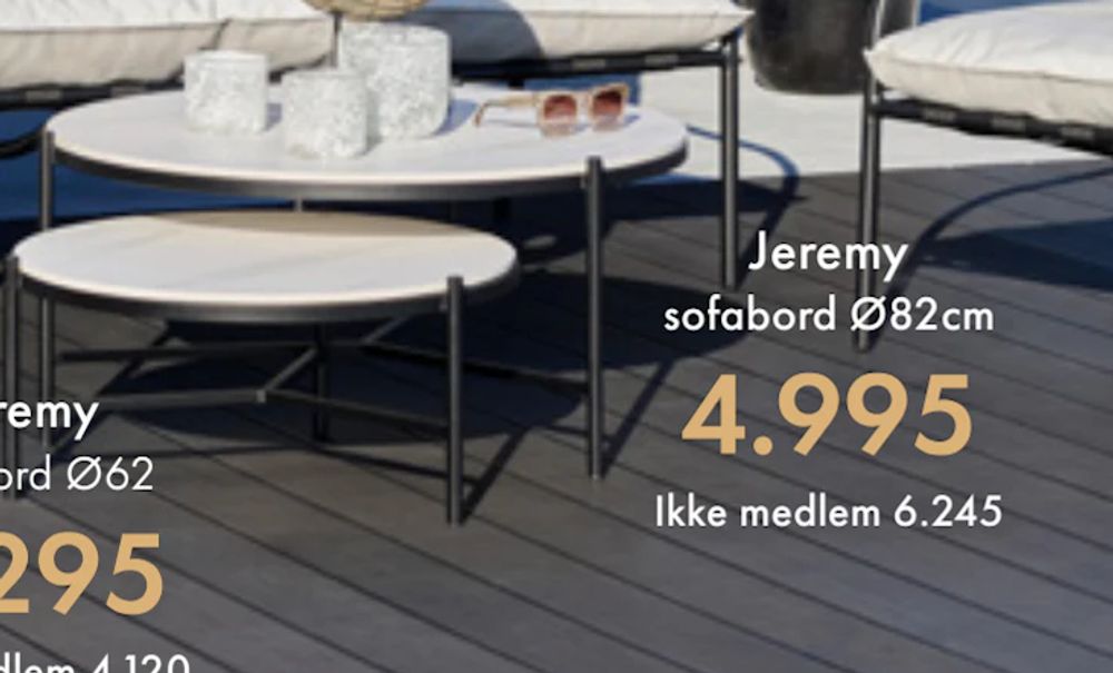 Tilbud på Jeremy sofabord Ø82cm fra Fagmøbler til 6 245 kr