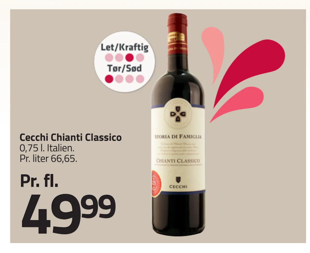Tilbud på Cecchi Chianti Classico fra Fleggaard til 49,99 kr.