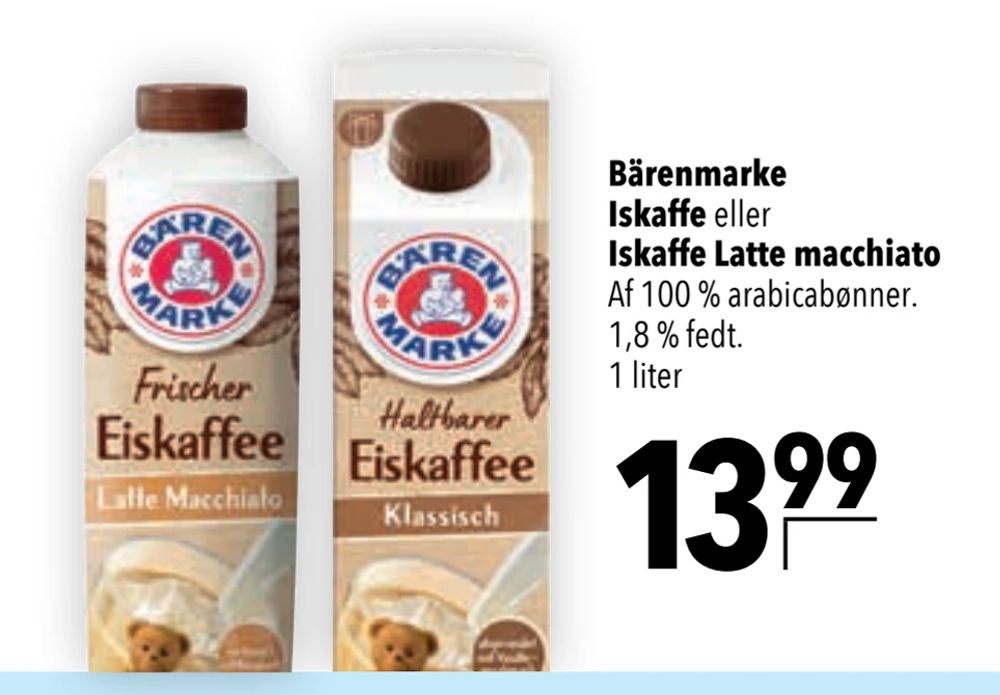 Tilbud på Bärenmarke Iskaffe eller Iskaffe Latte macchiato fra CITTI til 13,99 kr.